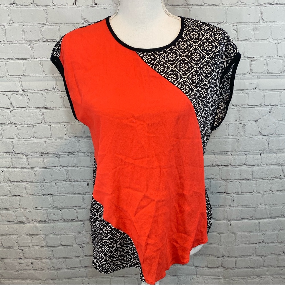 RACHEL (RACHEL ROY) Colorblock Printed Blouse-6